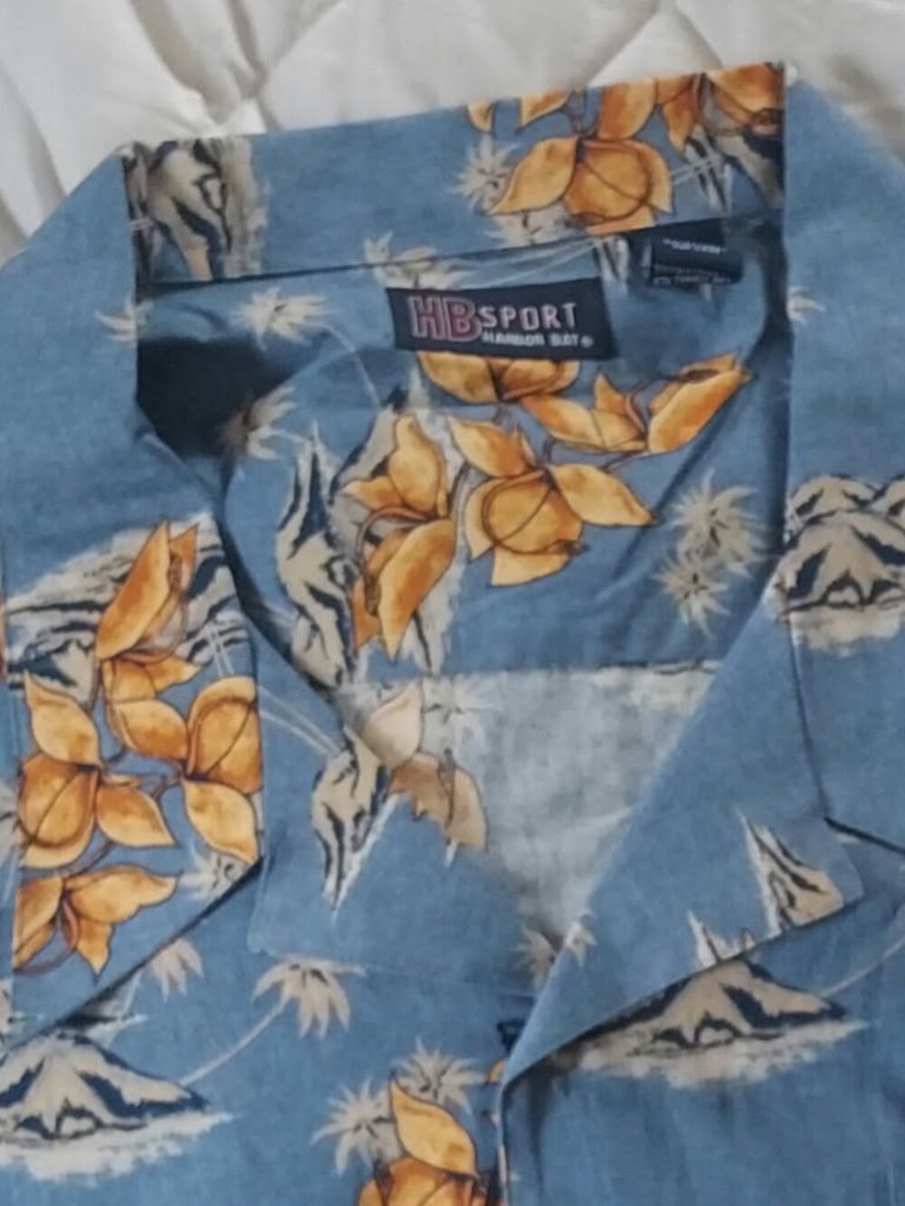 Men's short sleeve shirt - Harbor Bay- New!  Size 6XL- 100% Cotton- Machine wash